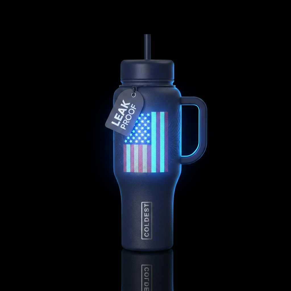 Midnight Patriot Daytime Matte navy bottle America... water bottle design