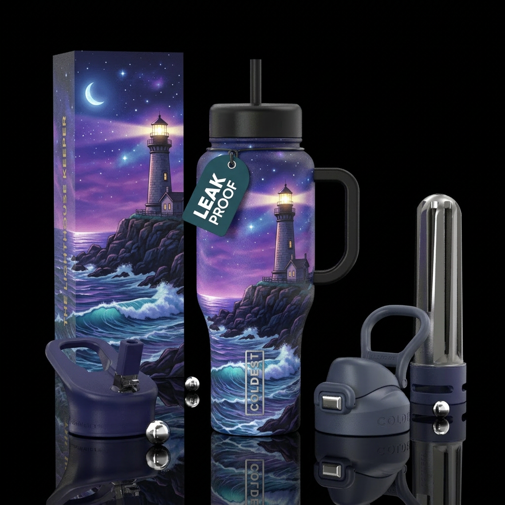 The Lighthouse Keeper Bottle Design Coastal lighth... water bottle design