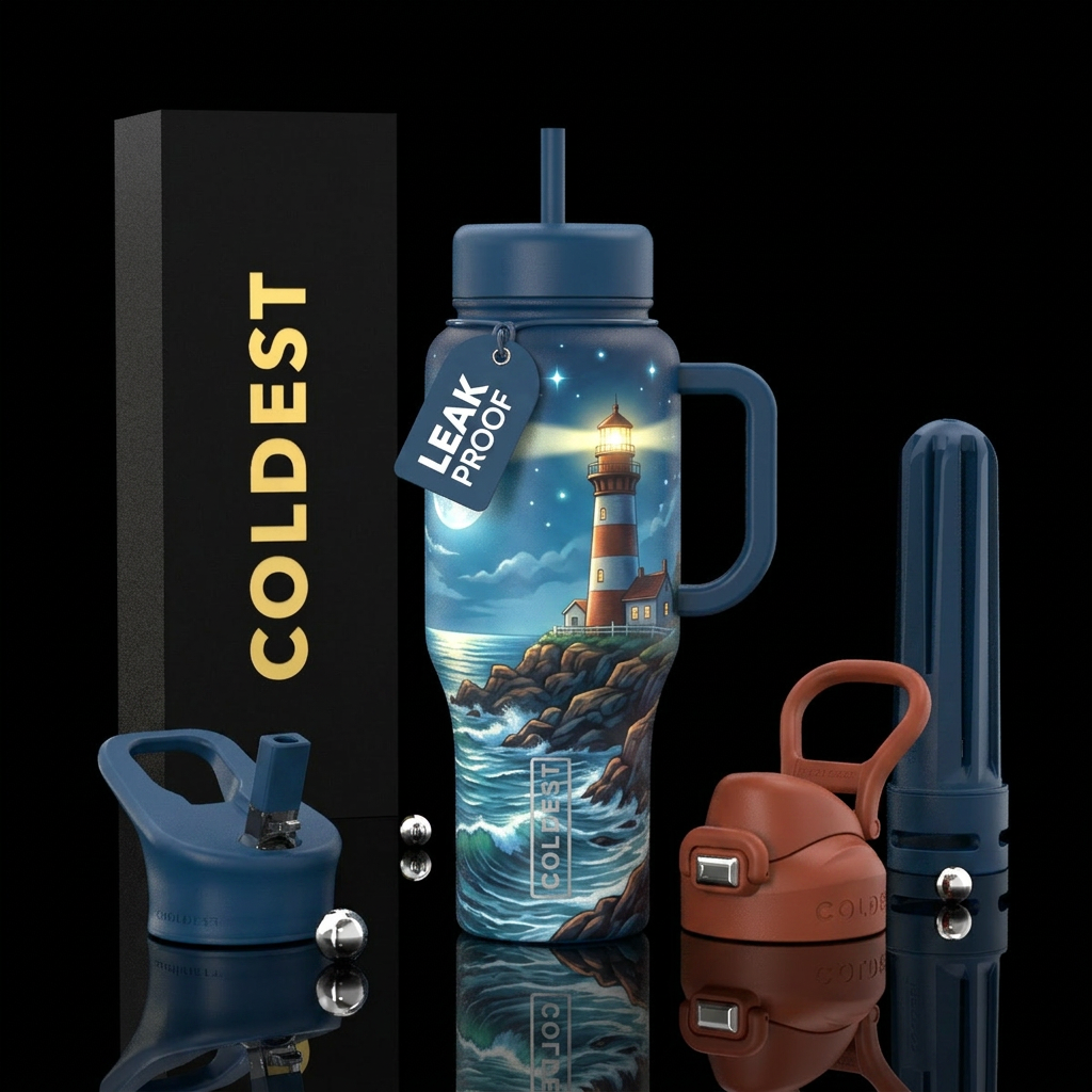 The Lighthouse Keeper Bottle Design Coastal lighth... water bottle design