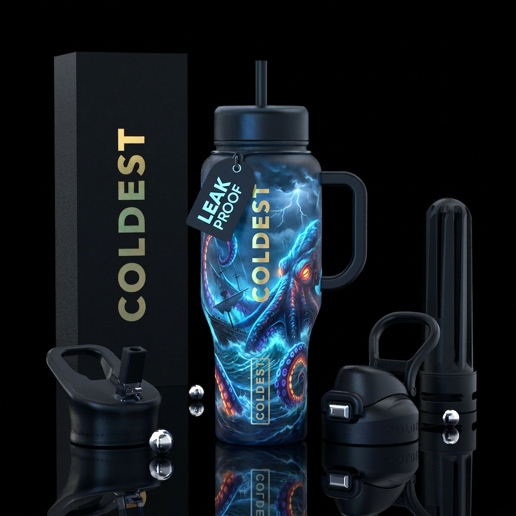 The Kraken Bottle Design Giant tentacles wrapping ... water bottle design