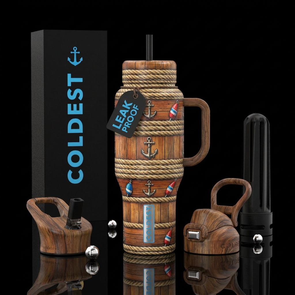 The Harbor Master Bottle Design Rustic dockside ae... water bottle design