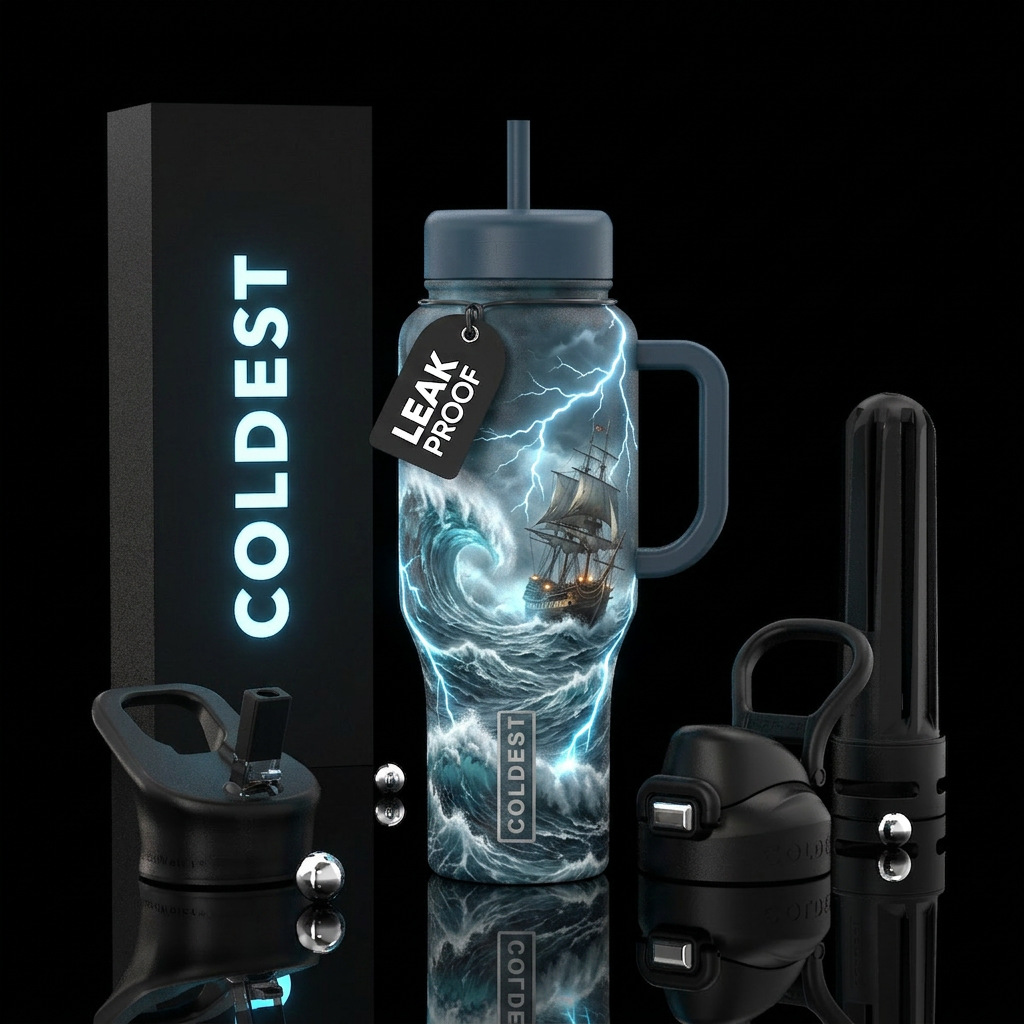 The Storm Chaser Bottle Design Massive ocean waves... water bottle design