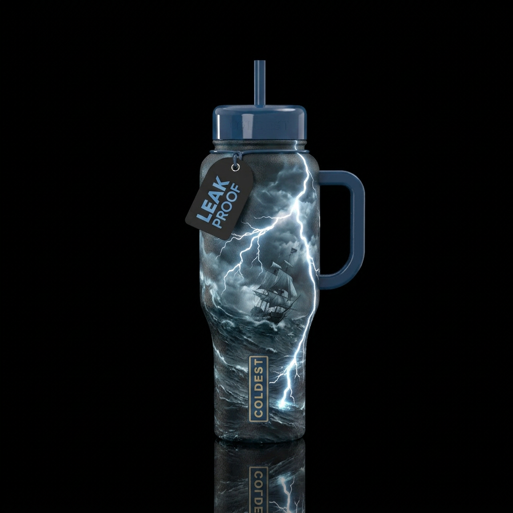 The Storm Chaser Bottle Design Massive ocean waves... water bottle design