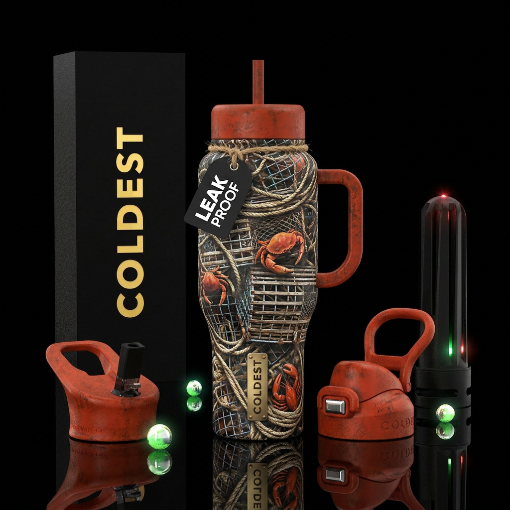 Lobster Trap Legacy Theme: Working waterfront Real... water bottle design