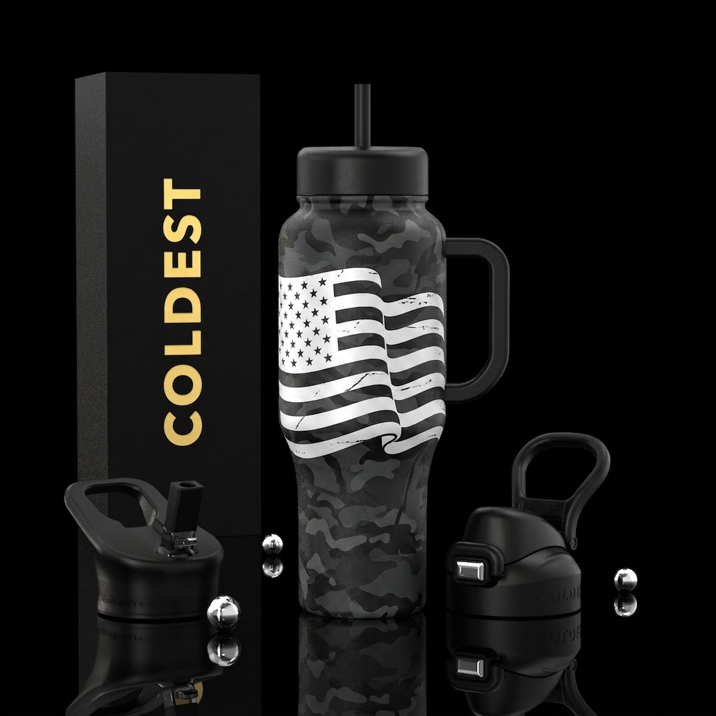 Ghost Patriot  A bold and sophisticated patriotic ... water bottle design