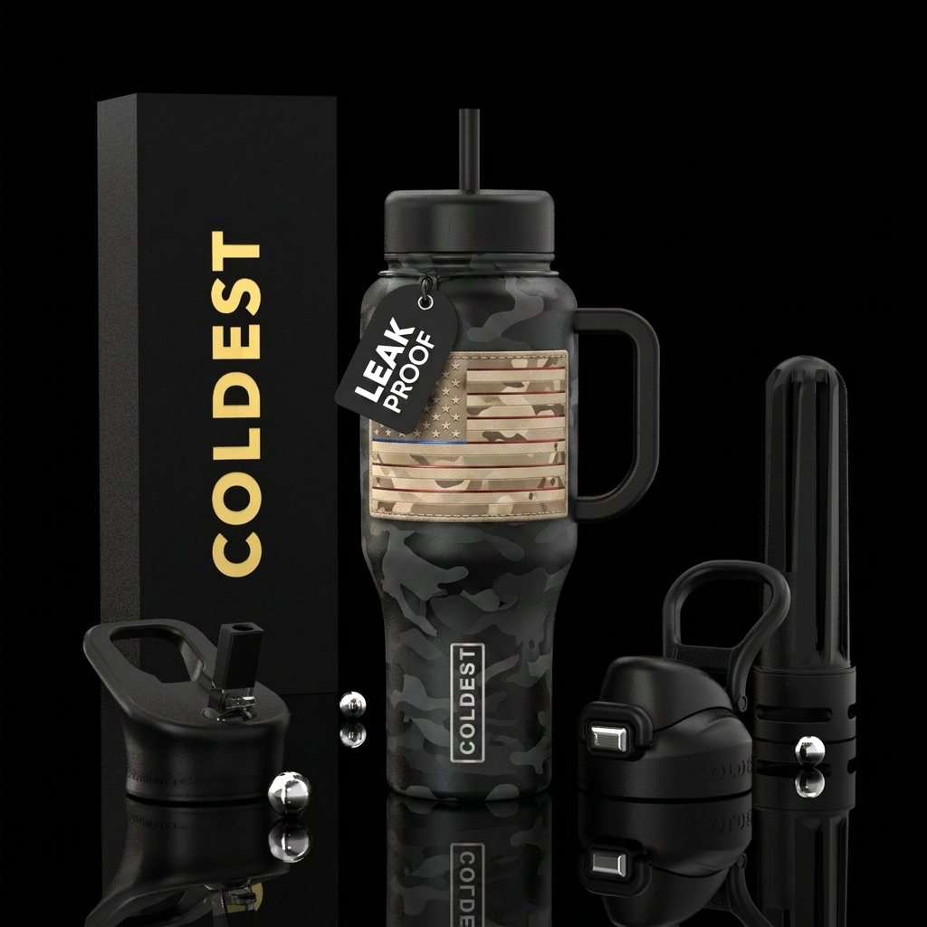 Operation Freedom  A bold tactical-inspired tumble... water bottle design