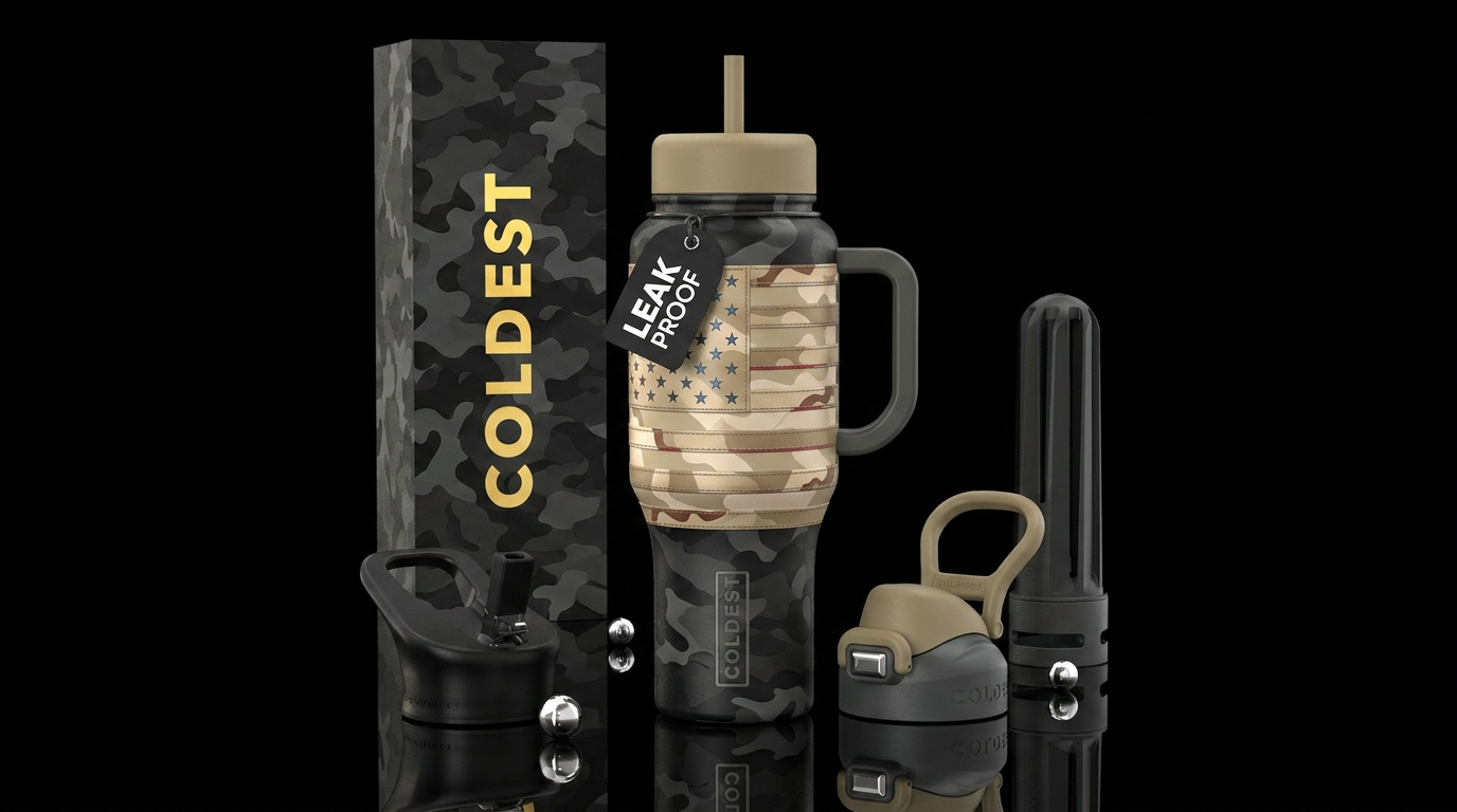 Operation Freedom  A bold tactical-inspired tumble... water bottle design