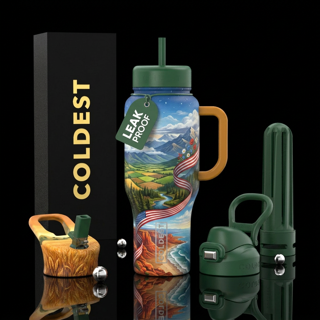 This Land Is Your Land  Inspired by the beloved Am... water bottle design
