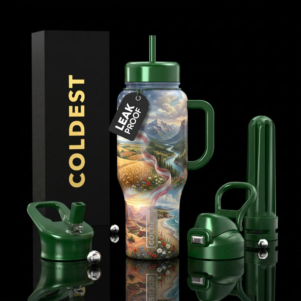 This Land Is Your Land  Inspired by the beloved Am... water bottle design