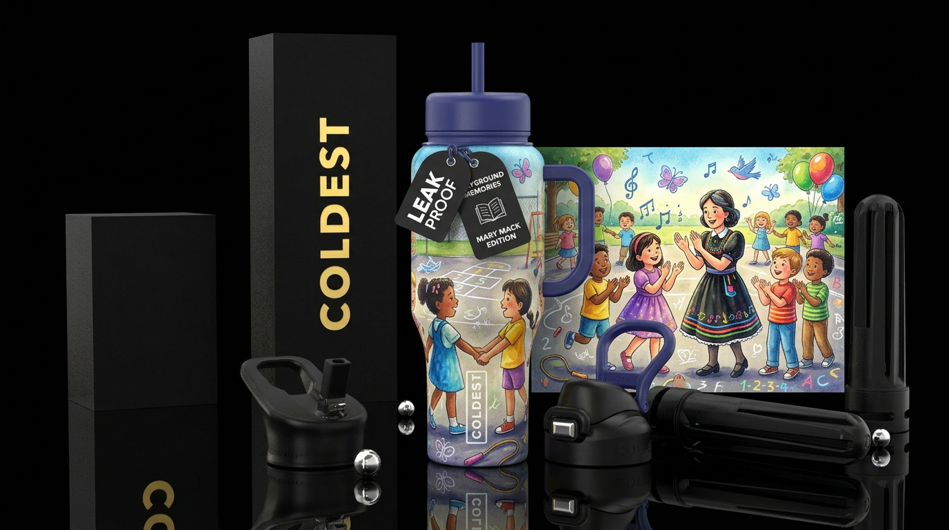 Mary Mack Playground Memories  A joyful and nostal... water bottle design