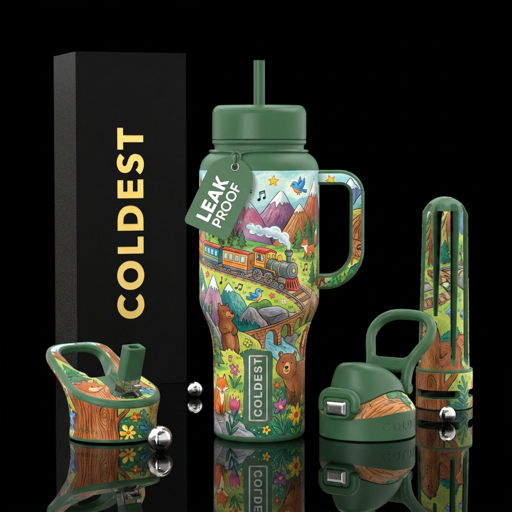 Mountain Adventure Express  Inspired by the belove... water bottle design