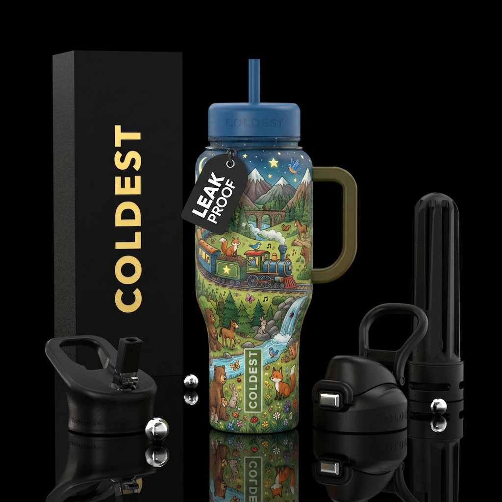 Mountain Adventure Express  Inspired by the belove... water bottle design