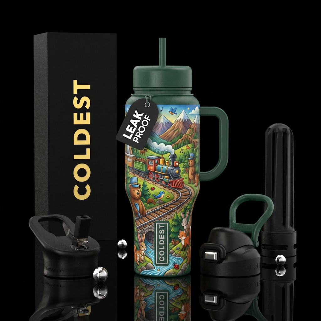 Mountain Adventure Express  Inspired by the belove... water bottle design