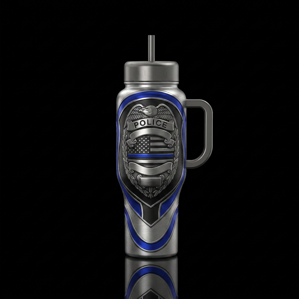 The Shield Theme: Protection and service. Design L... water bottle design