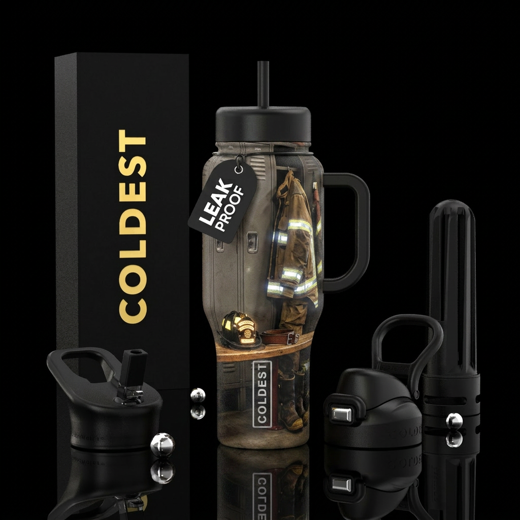 Brotherhood of Fire Visuals Fire station bay doors... water bottle design