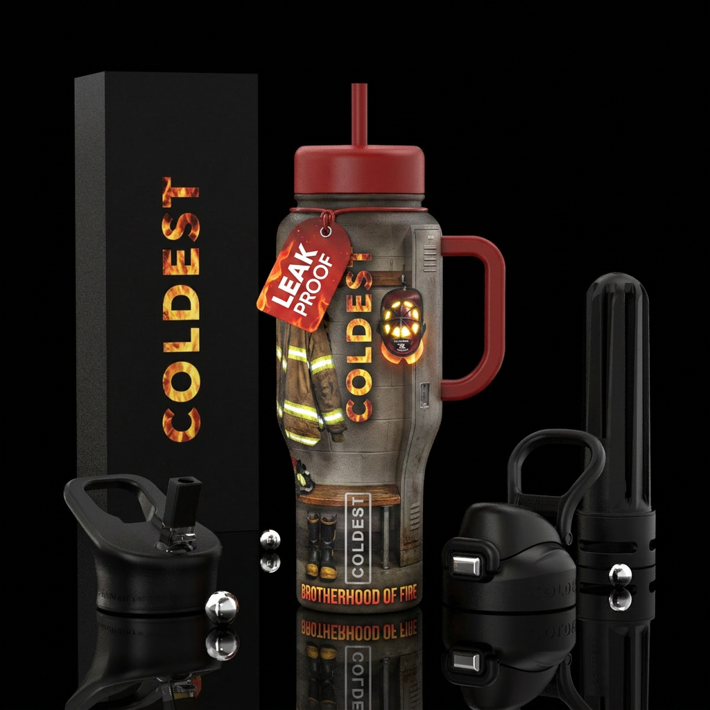 Brotherhood of Fire Visuals Fire station bay doors... water bottle design