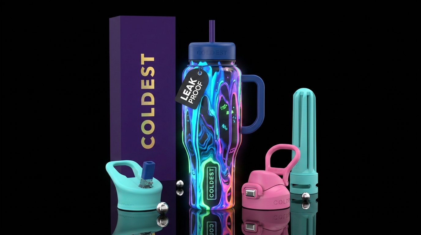 Liquid Light Glowie  A bold and visually striking ... water bottle design