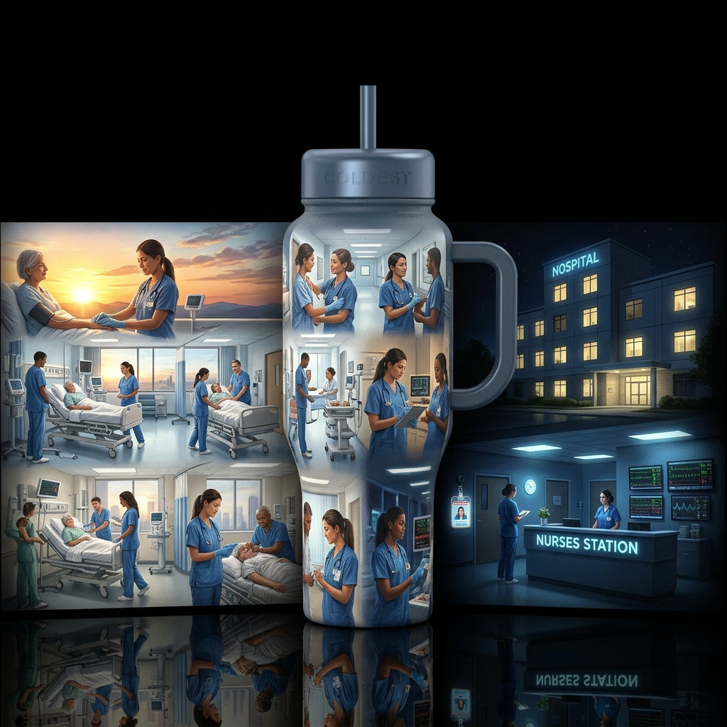 Through Every Shift Theme: A day in the life of a ... water bottle design