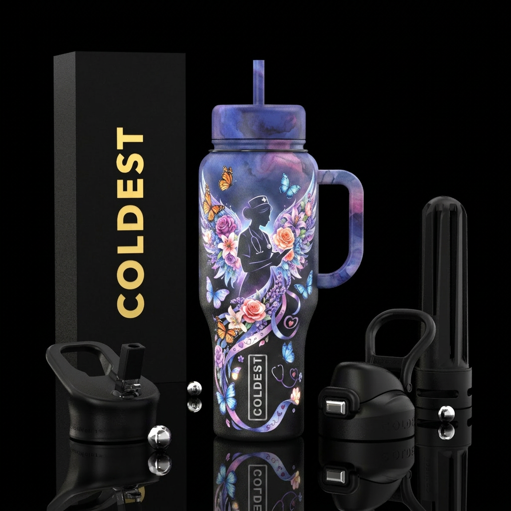 Wings of Care Theme: Nurses as everyday angels Des... water bottle design