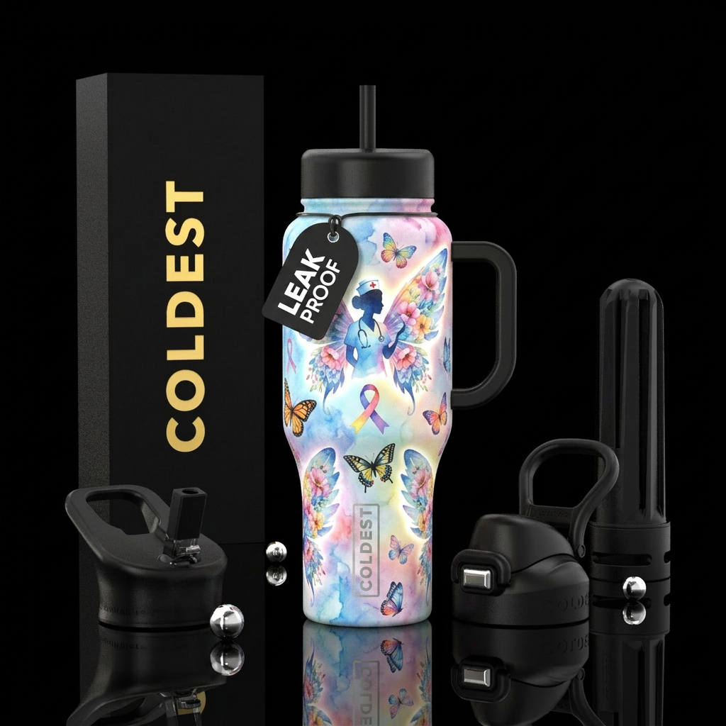 Wings of Care Theme: Nurses as everyday angels Des... water bottle design