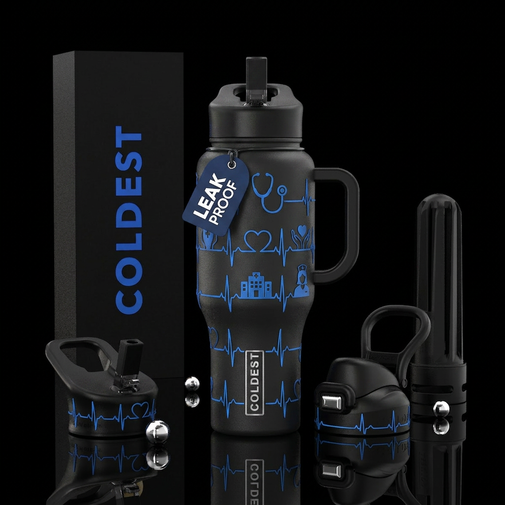 Code Blue Glowie  A modern and meaningful tribute ... water bottle design