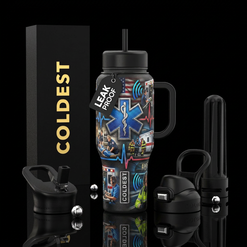 First In, Last Out  A powerful tribute to EMS prof... water bottle design