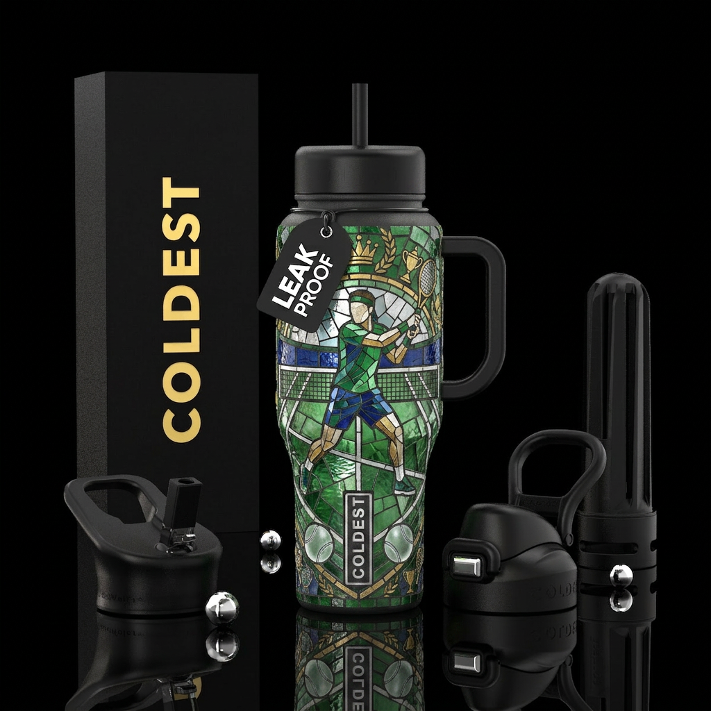 Center Court Cathedral  A breathtaking stained-gla... water bottle design