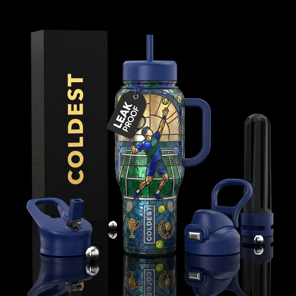 Center Court Cathedral  A breathtaking stained-gla... water bottle design