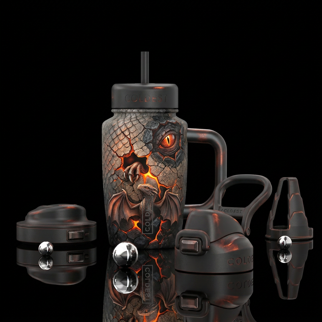 "Dragon Hatchling" The story isn't about a dragon.... water bottle design