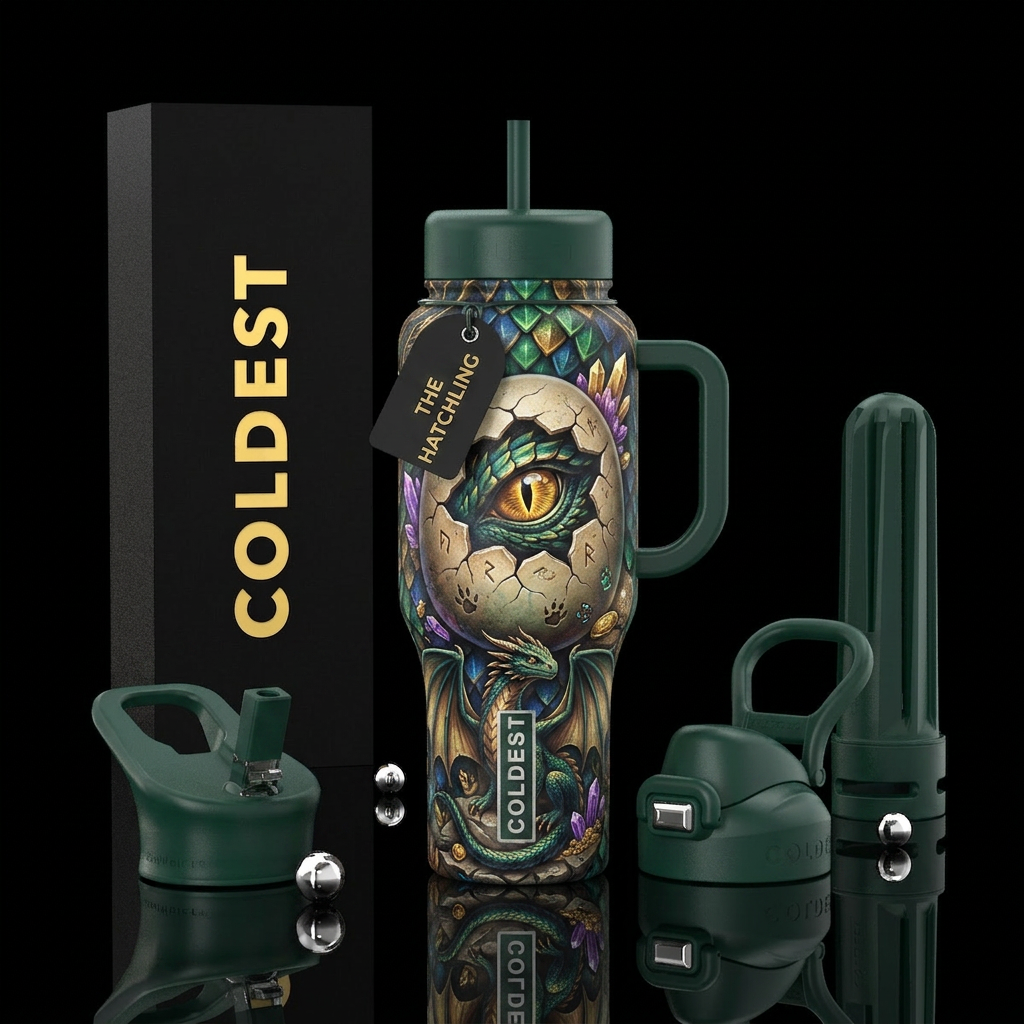 The Hatchling  A breathtaking fantasy-inspired tum... water bottle design