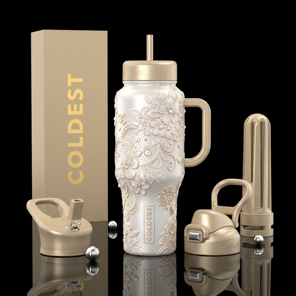 Bride Bottle: "The Bride" Theme Luxury bridal eleg... water bottle design