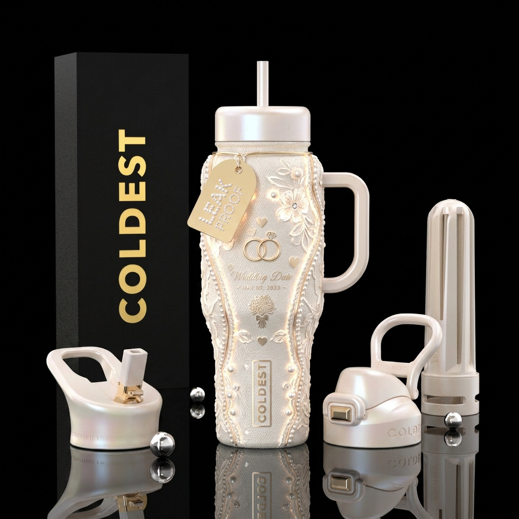 Bride Bottle: "The Bride" Theme Luxury bridal eleg... water bottle design
