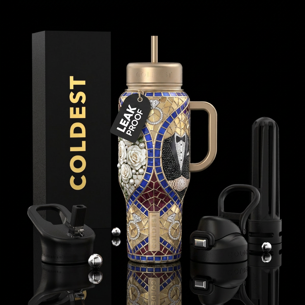 Luxury Mosaic Wedding Collection This could be a w... water bottle design