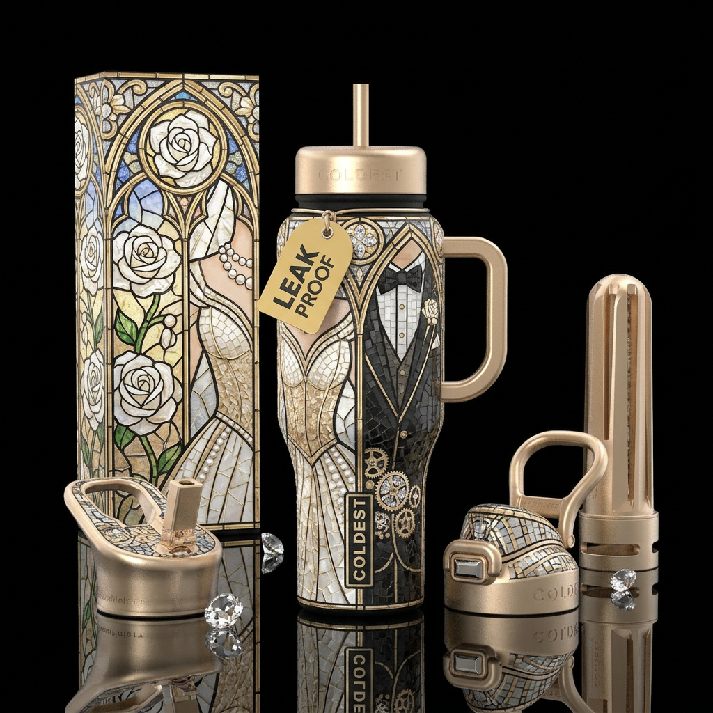 Luxury Mosaic Wedding Collection This could be a w... water bottle design