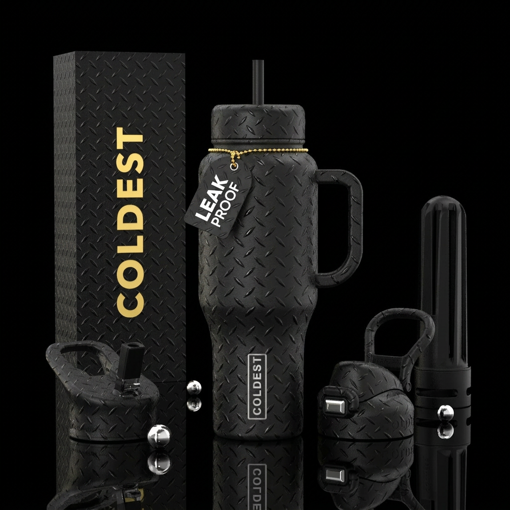 Black Diamond Plate Matte black diamond plate Glos... water bottle design