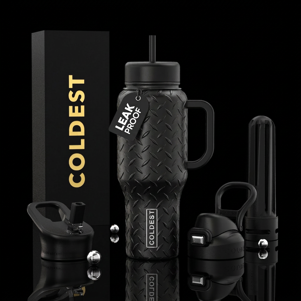 Black Diamond Plate Matte black diamond plate Glos... water bottle design