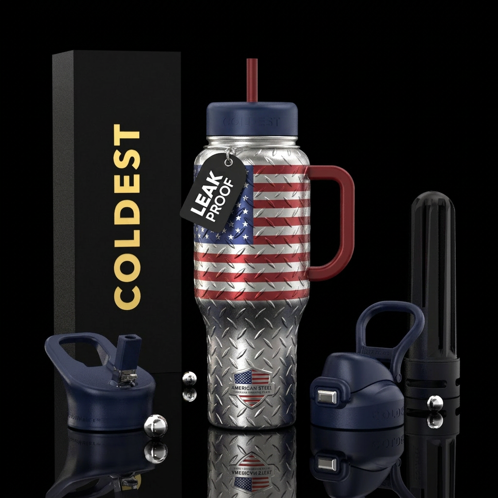 American Steel Stainless diamond plate American fl... water bottle design
