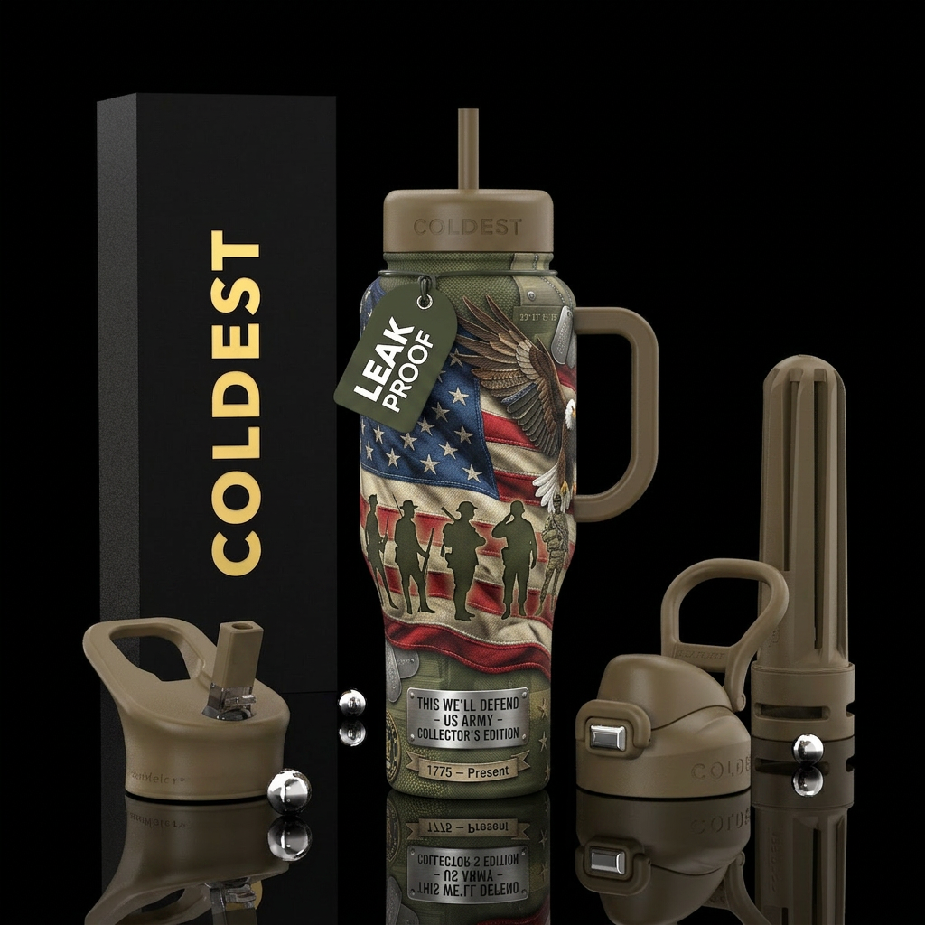 If your goal is a collector-level Army tumbler, do... water bottle design