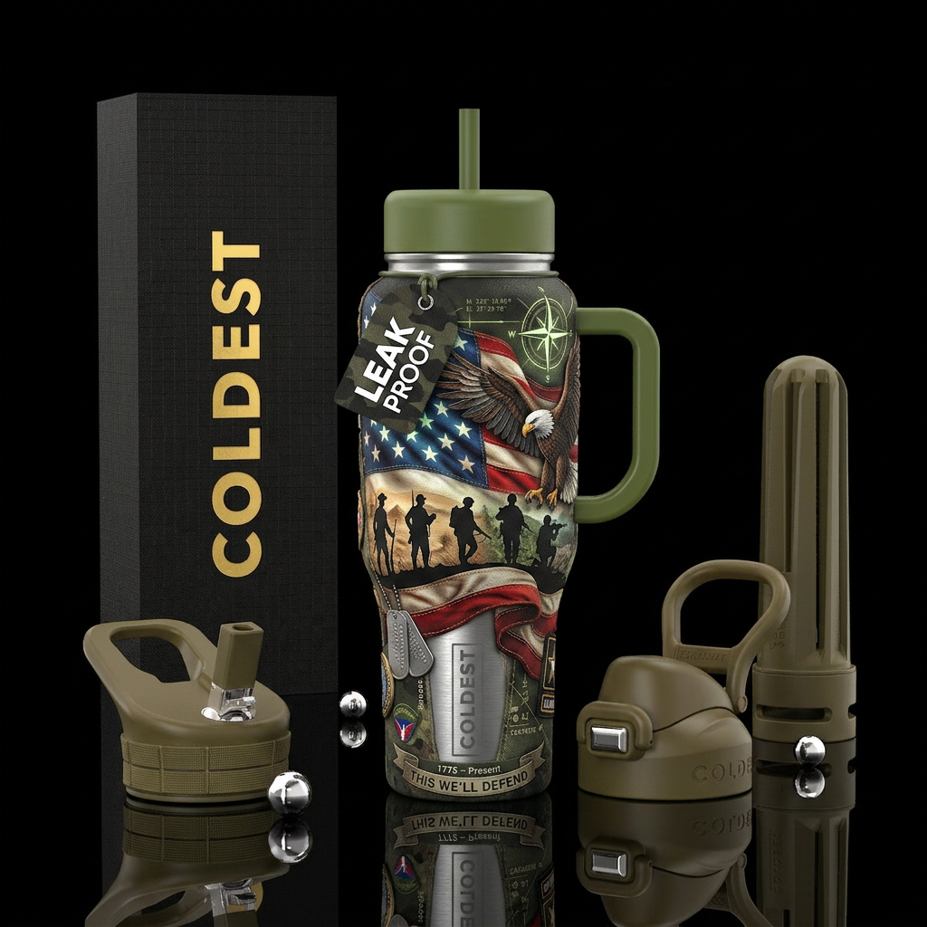 If your goal is a collector-level Army tumbler, do... water bottle design