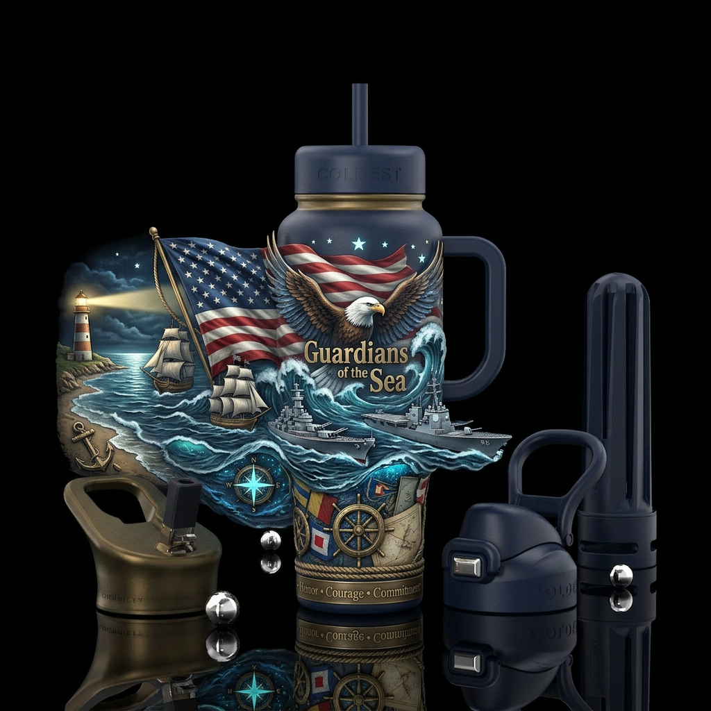 For a United States Navy tumbler, I'd focus on som... water bottle design