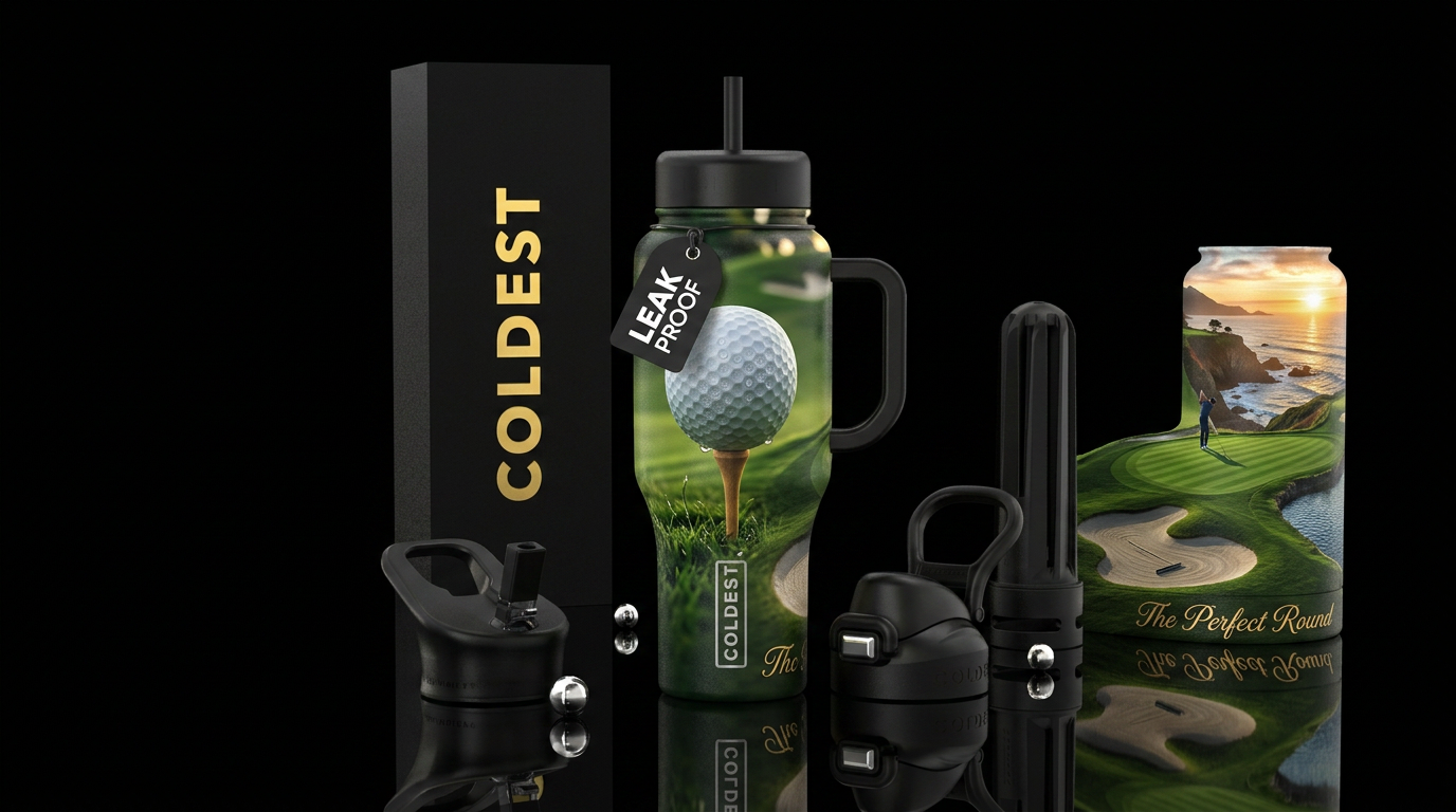 Golf is a great category because most golf tumbler... water bottle design