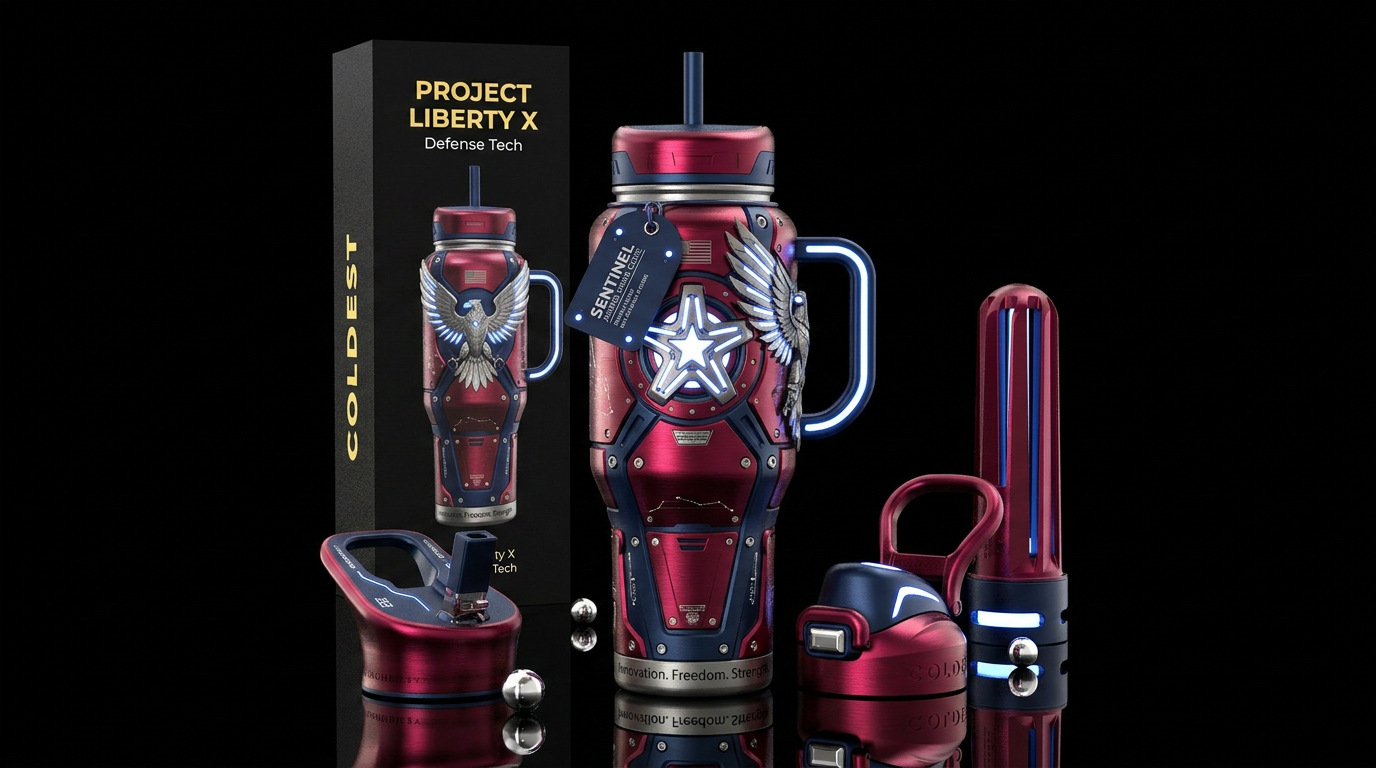 Project Liberty X Other strong names: American Tit... water bottle design