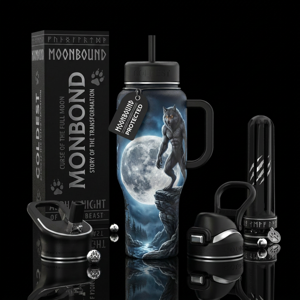 Moonbound Other strong names: Curse of the Full Mo... water bottle design