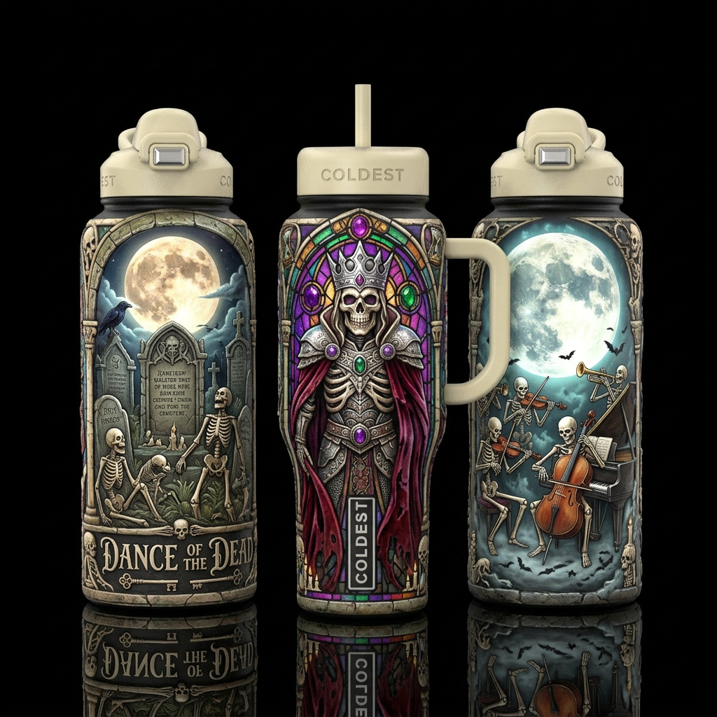 Dance of the Dead Other strong names: Bone Collect... water bottle design