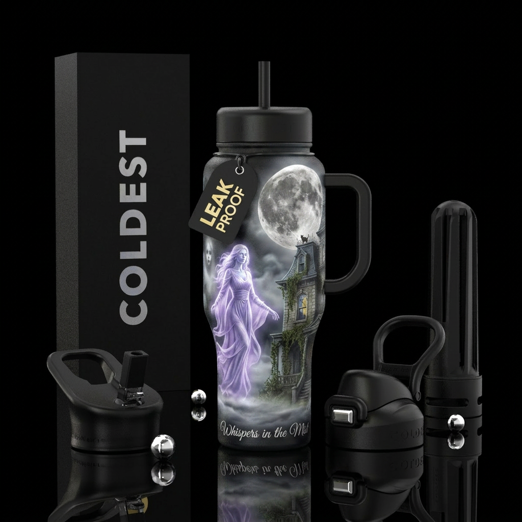 Whispers in the Mist Other strong names: The Haunt... water bottle design