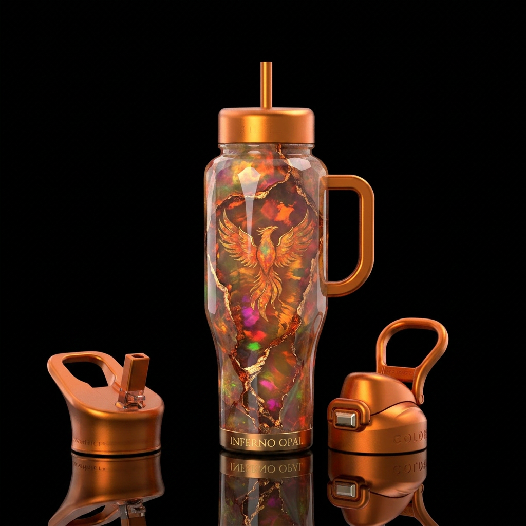 Inferno Opal Other strong names: Heart of the Volc... water bottle design