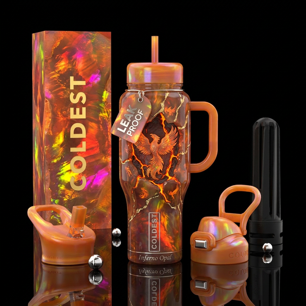 Inferno Opal Other strong names: Heart of the Volc... water bottle design