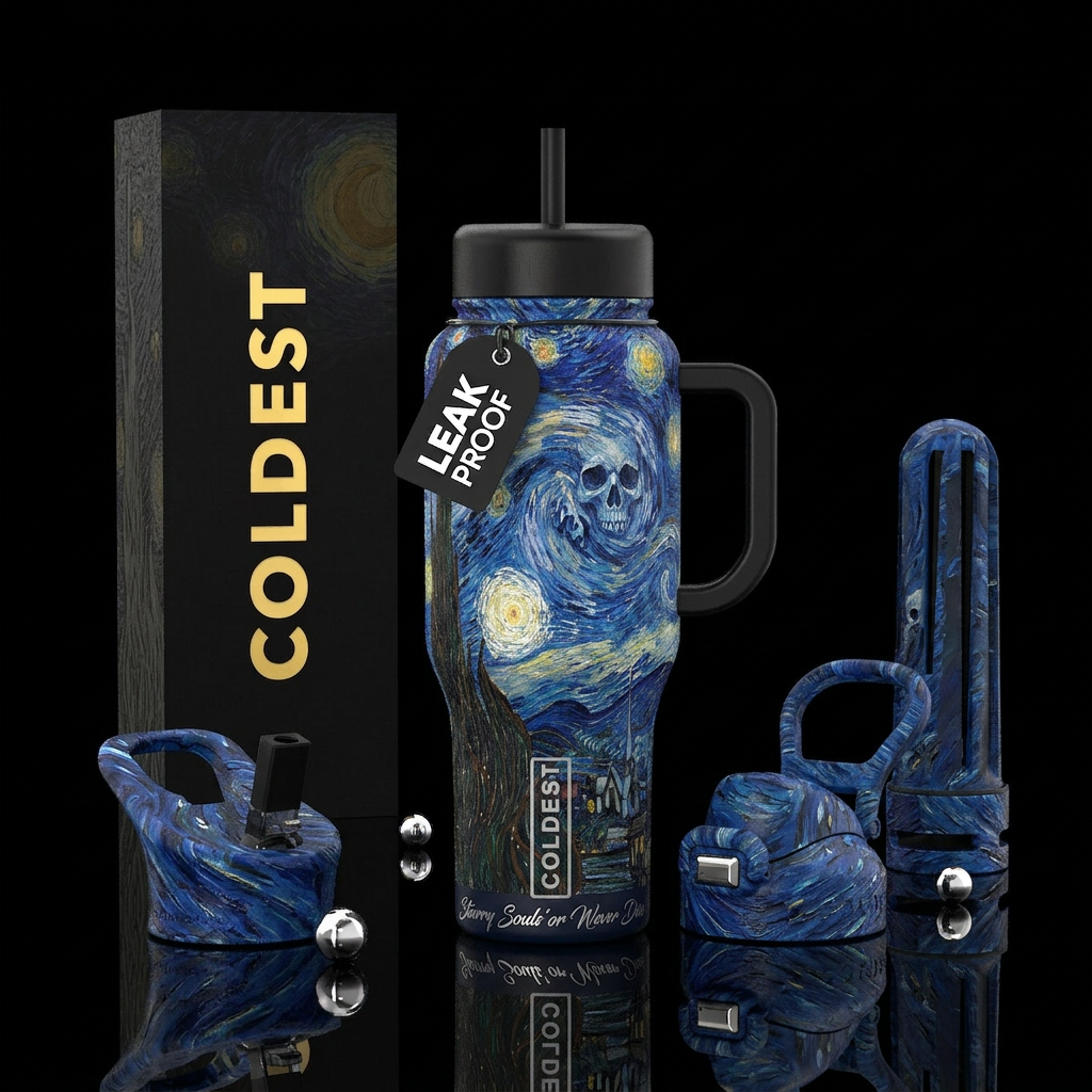 Starry Souls Alternative premium names: Midnight V... water bottle design