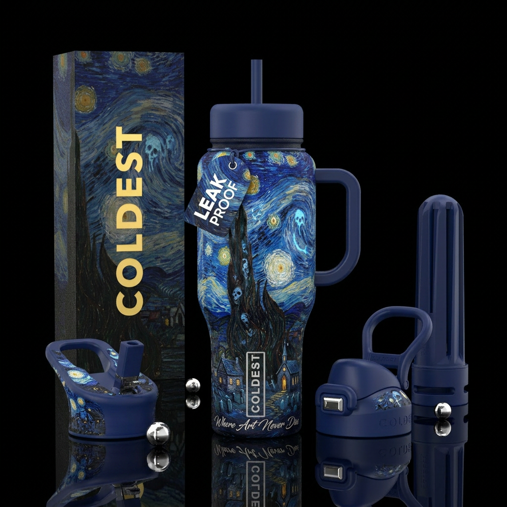Starry Souls Alternative premium names: Midnight V... water bottle design