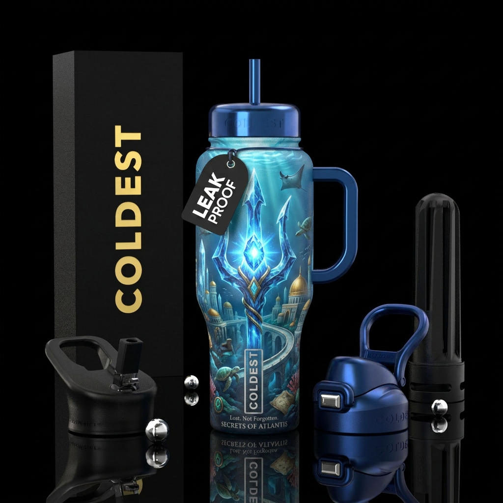 Secrets of Atlantis Other premium names: The Lost ... water bottle design